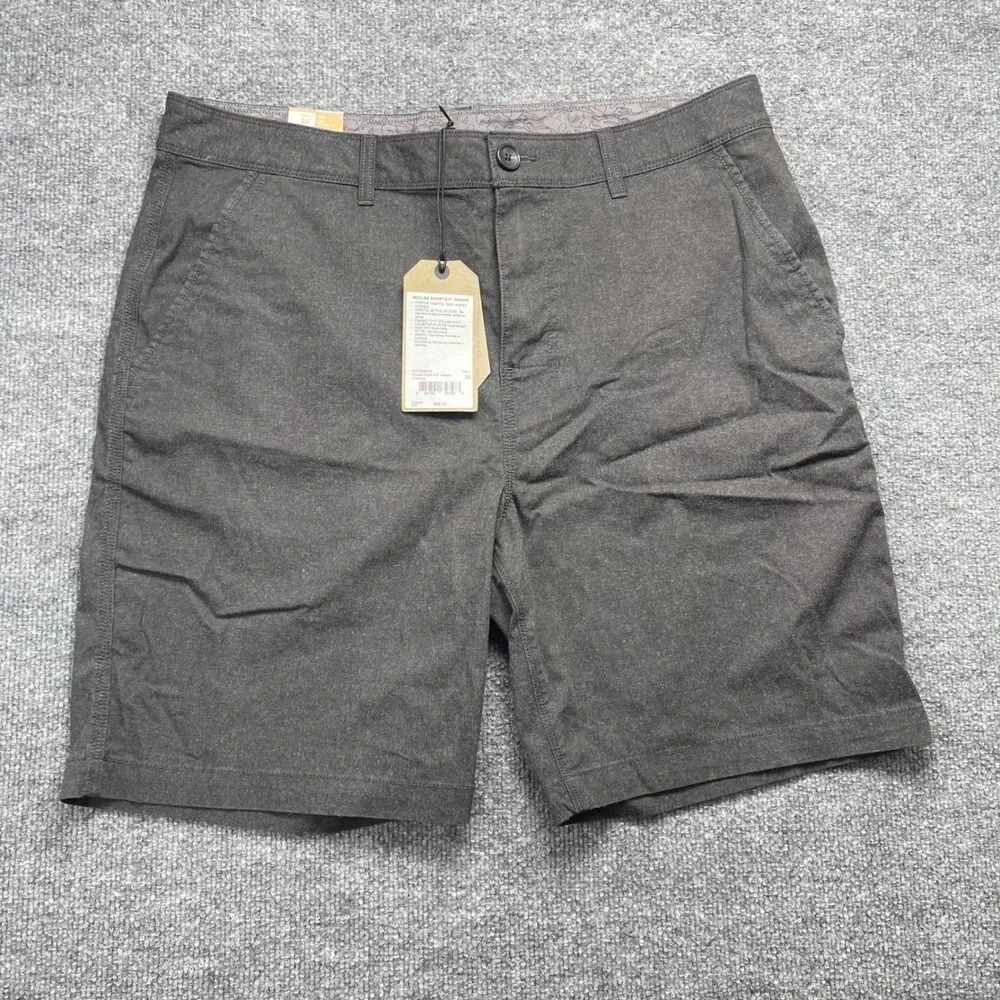 Prana McClee Short 8.5 Inseam Charcoal Grey Organic Dobby Mens 36 M31208572